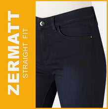 Lade das Bild in den Galerie-Viewer, STOOKER ZERMATT | Dark Indigo | Stretch Jeans | Straight Slim Fit | Damen | Frontansicht Hüfte