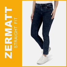 Lade das Bild in den Galerie-Viewer, STOOKER ZERMATT | Indigo Blue Denim | Stretch Jeans | Straight Slim Fit | Damen | Frontansicht