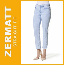 Lade das Bild in den Galerie-Viewer, STOOKER ZERMATT | Light Blue Acid | Stretch Jeans | Straight Slim Fit | Damen | Frontansicht