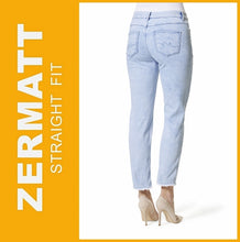 Lade das Bild in den Galerie-Viewer, STOOKER ZERMATT | Light Blue Acid | Stretch Jeans | Straight Slim Fit | Damen | Rückansicht