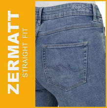 Lade das Bild in den Galerie-Viewer, STOOKER ZERMATT | Light Blue Random | Stretch Jeans | Straight Slim Fit | Damen | Rückansicht Gesäß
