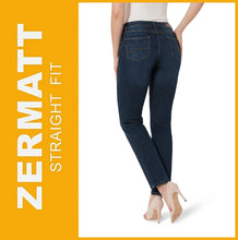 Lade das Bild in den Galerie-Viewer, STOOKER ZERMATT | Mid Blue Denim | Stretch Jeans | Straight Slim Fit | Damen | Rückansicht
