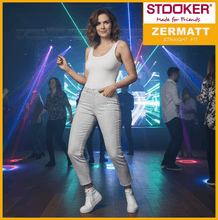 Lade das Bild in den Galerie-Viewer, STOOKER ZERMATT | Printed Blue Stripe | Stretch Jeans | Straight Slim Fit | Damen | Disco