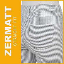 Lade das Bild in den Galerie-Viewer, STOOKER ZERMATT | Printed Blue Stripe | Stretch Jeans | Straight Slim Fit | Damen | Rückansicht Gesäß