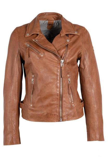 Gipsy Damen Lederjacke Bikerjacke Jacket PGG W14 LEGV (PERFECTO) - Cognac