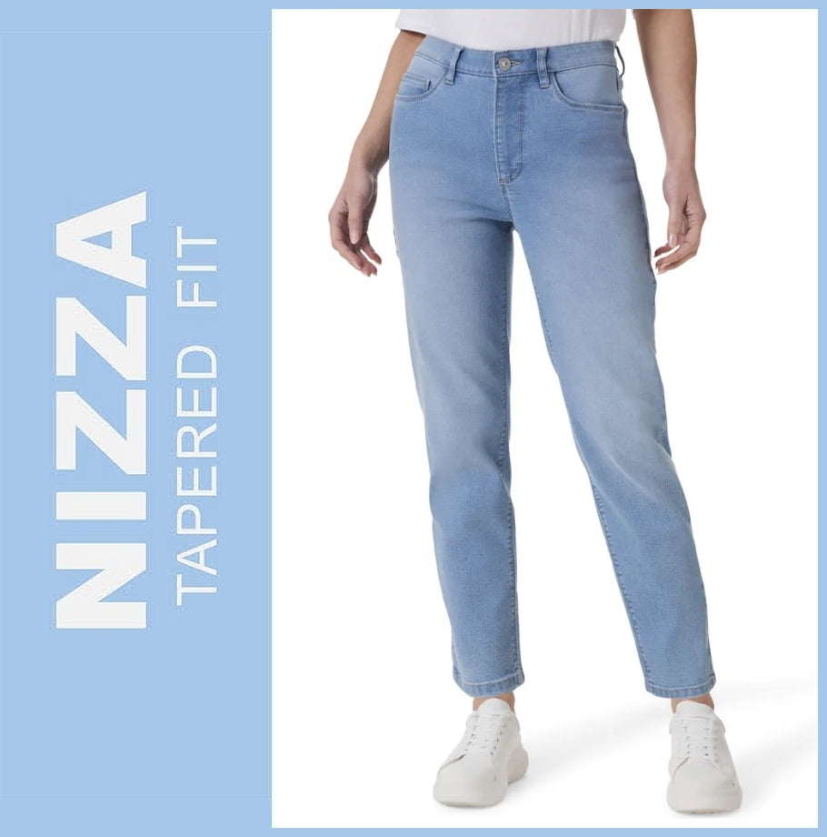 STOOKER NIZZA | Light Blue Wash | Stretch Jeans | Tapered Fit | DAMEN | NEU!