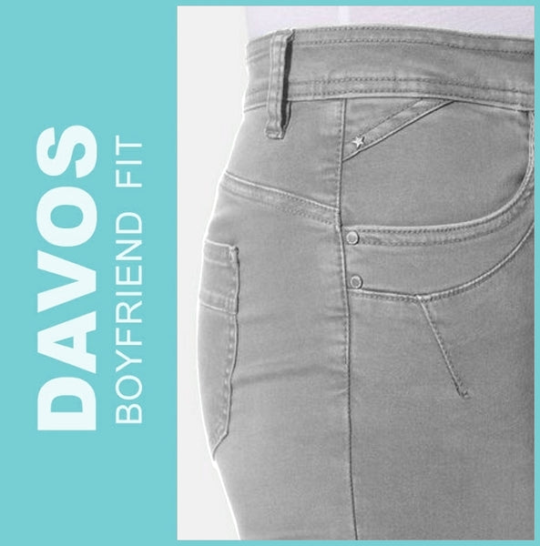 STOOKER DAVOS | Grey Minimal Aop | Stretch Jeans | Boyfriend Slim Fit | DAMEN | NEU!