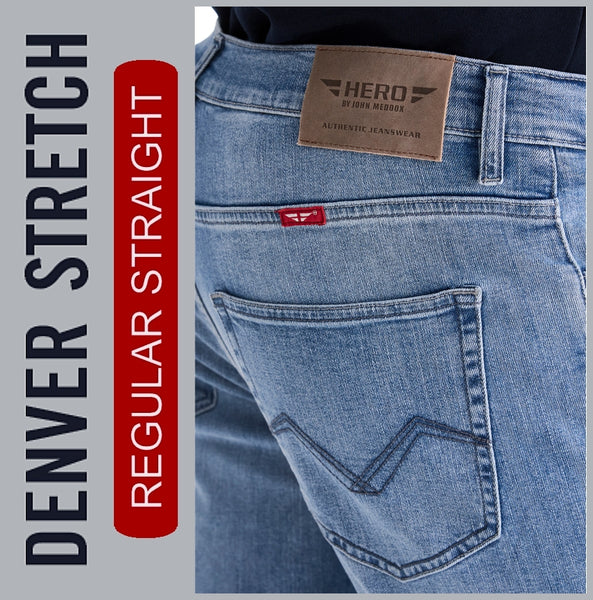 HERO DENVER | Lightbluestone | Stretch Denim | Straight Fit | Jeans Hose | HERREN | NEU!