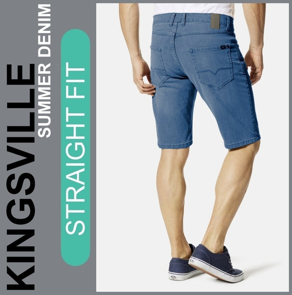 Hero KINGSVILLE | Lightblue Wash | STRAIGHT FIT | Bermuda | Summer Denim | Herren