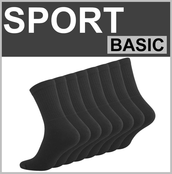UNIVERSAL | SOCKEN | Freizeit | SPORT | Schwarz | Herren | 8 Paar