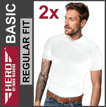 Lade das Bild in den Galerie-Viewer, HERO | Basic T-Shirt | V-Neck | White | Regular Fit | Herren
