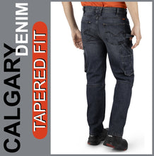 Lade das Bild in den Galerie-Viewer, HERO Workwear  | CALGARY | Cargo Denim | Indigo Wash | Tapered Fit | HERREN
