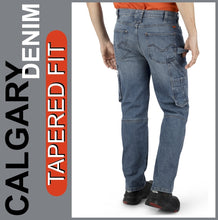 Lade das Bild in den Galerie-Viewer, HERO Workwear | CALGARY | Cargo Denim | Mid Blue Used | Tapered Fit | HERREN
