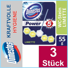 Lade das Bild in den Galerie-Viewer, DOMESTOS | Power 5 | WC-Spender | Limette | 3 x 55 Gramm
