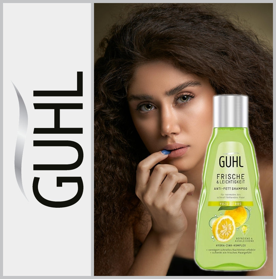 GUHL | Shampoo | Yuzu-Zitrus | Frische + Leichtigkeit | Anti-Fett-Formel | 50 ml