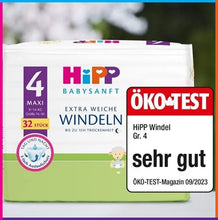 Lade das Bild in den Galerie-Viewer, HIPP | Windeln | Babysanft | MAXI 9-14 Kg | 3x 32er Pack
