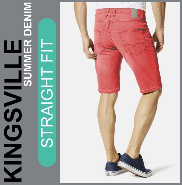 Hero KINGSVILLE | Red Wash | STRAIGHT FIT | Bermuda | Summer Denim | Herren