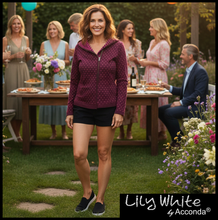 Lade das Bild in den Galerie-Viewer, LILY WHITE by Acconda | Purple | Feinstrick | Jacke | DAMEN
