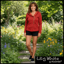 Lade das Bild in den Galerie-Viewer, LILY WHITE by Acconda | Orange Rot | Feinstrick | Jacke | DAMEN
