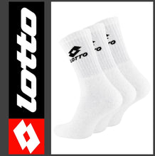 Lade das Bild in den Galerie-Viewer, LOTTO | 3 Paar | SPORTSOCKEN | Sport | Tennis | Freizeit | Business | Weiss | Herren
