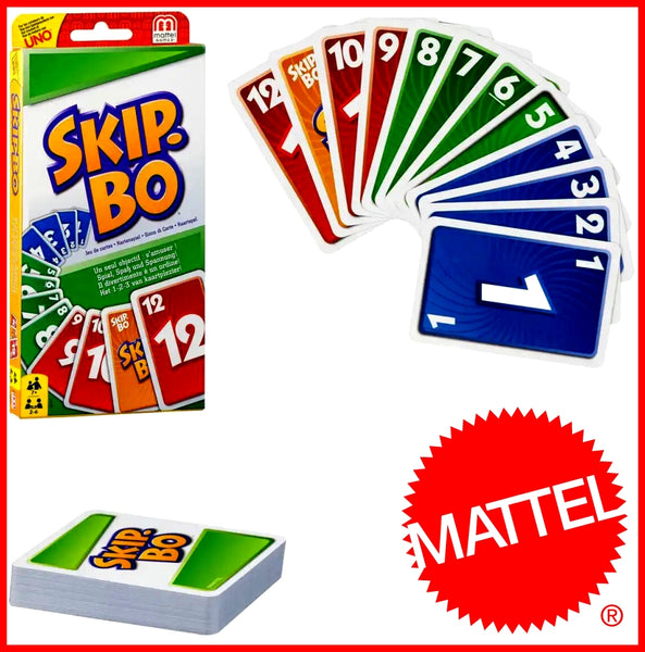 SKIP-BO | MATTEL | Kartenspiel Klassiker | für 2-6 Spieler | Familien & Party