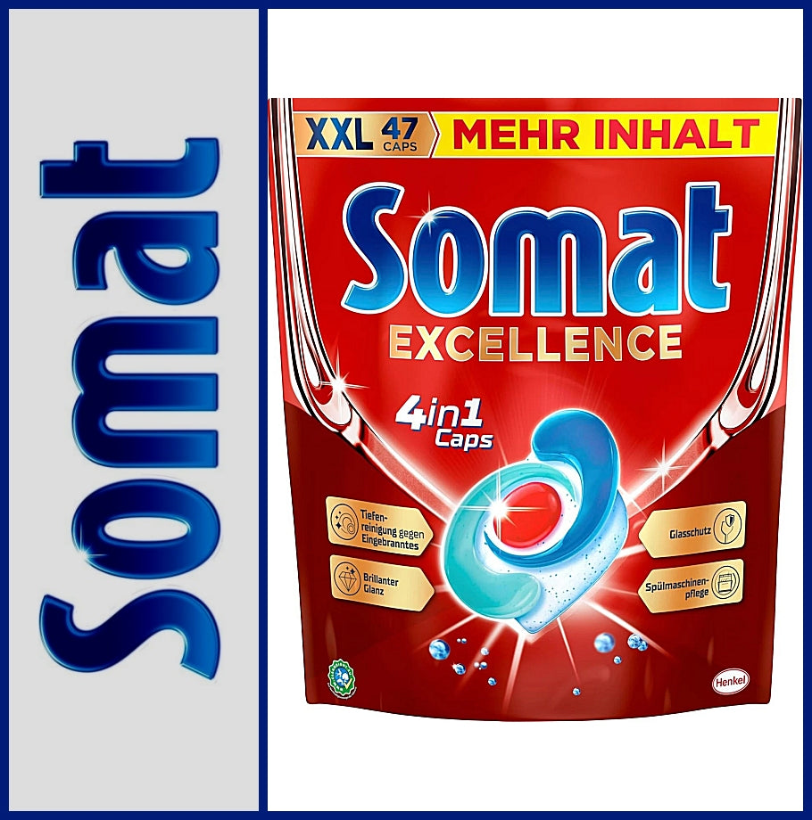 SOMAT | Excellence | Spülmaschine | 4 in 1 | 47 Caps