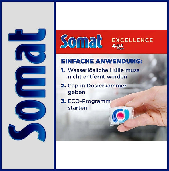 SOMAT | Excellence | Spülmaschine | 4 in 1 | 47 Caps