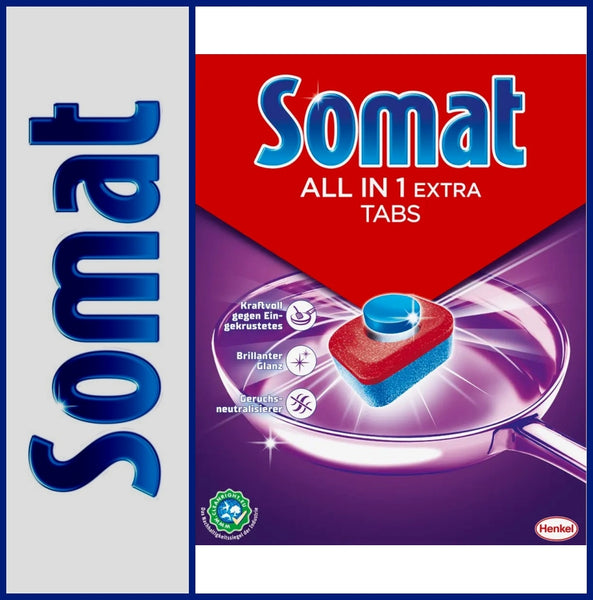 SOMAT | Spülmaschinentabs | Geschirr-Reiniger | All in 1 Extra | 25 Tabs