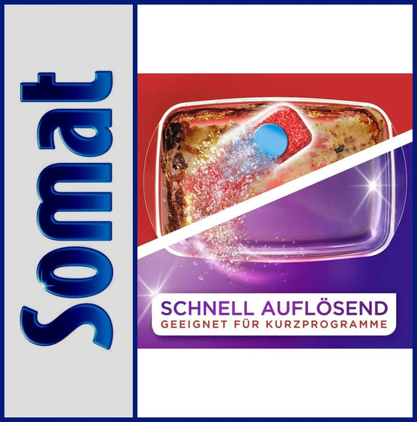 SOMAT | Spülmaschinentabs | Geschirr-Reiniger | All in 1 Extra | 63 Tabs