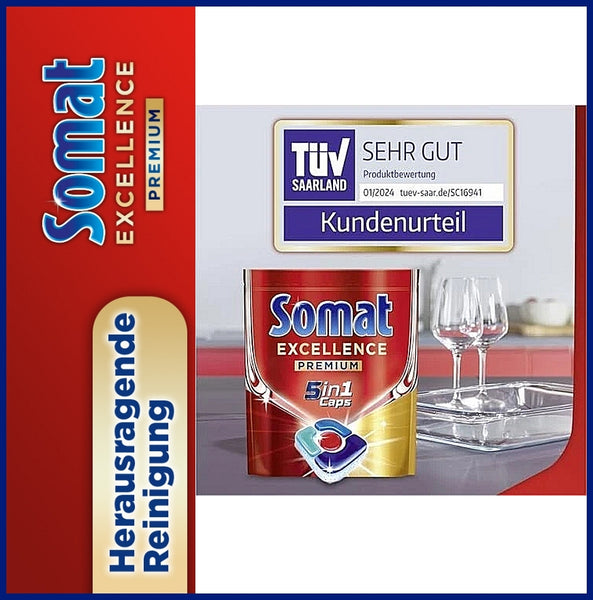 SOMAT | Excellence Premium | Spülmaschine | 5 in 1 | 42 Caps