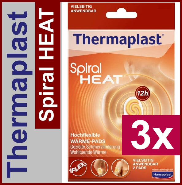 THERMAPLAST | Wärmepflaster | Spiral HEAT | 3x | Hansaplast-Technologie