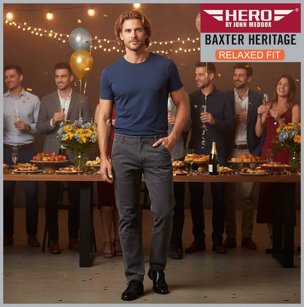 HERO BAXTER Heritag | Anthra Wash | Stretch Denim | Relaxed Fit | Jeans Hose | HERREN