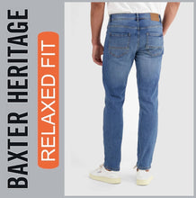 Lade das Bild in den Galerie-Viewer, HERO BAXTER Heritag | blue bleached | Stretch Denim | Relaxed Fit | HERREN | Jeans Hose
