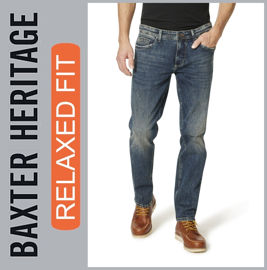 HERO BAXTER Heritag | vintage used | Stretch Denim | Relaxed Fit | Jeans Hose | HERREN