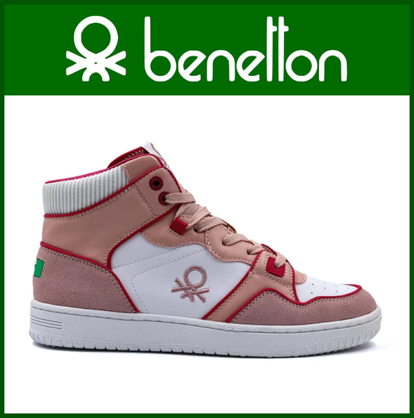 BENETTON | Ankle-Sneaker | ROD | White Fucsia | DAMEN