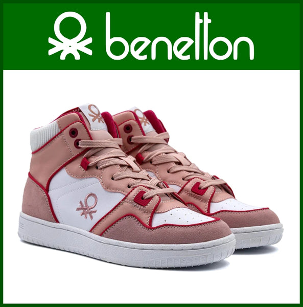 BENETTON | Ankle-Sneaker | ROD | White Fucsia | DAMEN