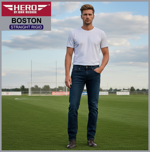 Hero Boston | dark blue | Straight Rigid Fit | Cotton | HERREN