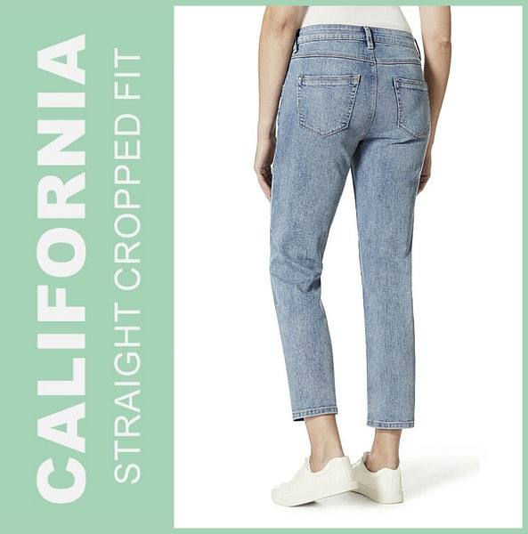 STOOKER CALIFORNIA | Blue Bleached | Stretch Jeans | Straight Fit Cropped | DAMEN