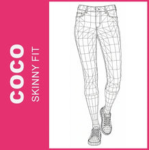 Lade das Bild in den Galerie-Viewer, STOOKER COCO | 3/4 Capri Stretch Jeans | Skinny Fit | DAMEN | Gitter-Modell
