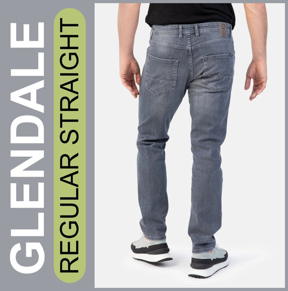 STOOKER GLENDALE | Grey Used | Stretch Denim | Regular Straight | Jeans Hose | HERREN