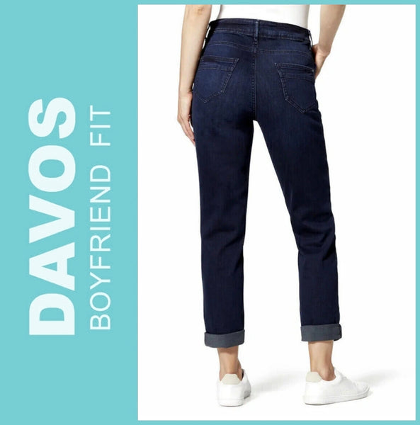 STOOKER DAVOS | Blue Black Used | Stretch Jeans | Boyfriend Slim Fit | DAMEN