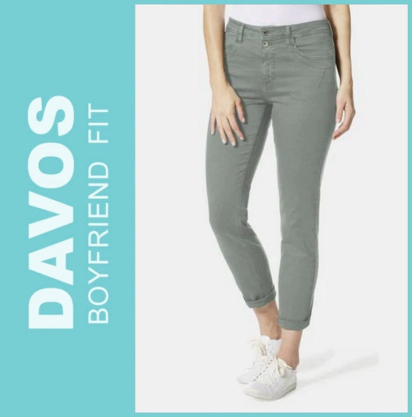 STOOKER DAVOS | Green Tea | Stretch Jeans | Boyfriend Slim Fit | DAMEN