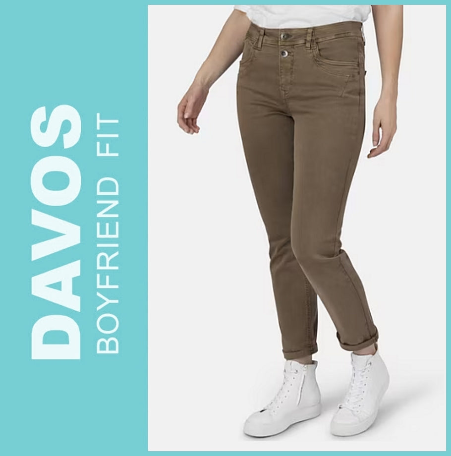 STOOKER DAVOS | Shitake | Stretch Jeans | Boyfriend Slim Fit | DAMEN