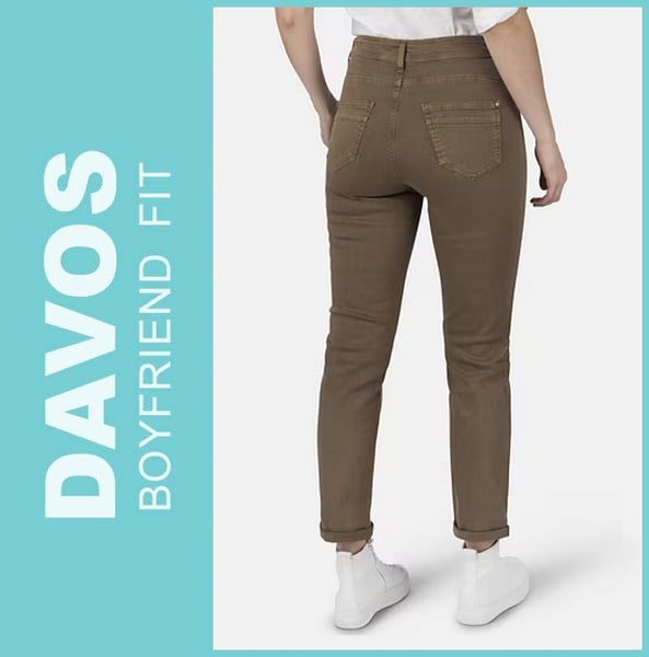 STOOKER DAVOS | Shitake | Stretch Jeans | Boyfriend Slim Fit | DAMEN