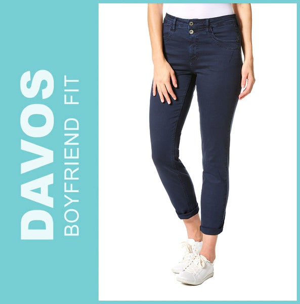 STOOKER DAVOS | Blueberry | Stretch Jeans | Boyfriend Slim Fit | DAMEN