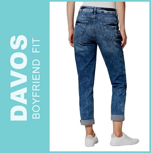 STOOKER DAVOS | Heavy Used Blue | Stretch Jeans | Boyfriend Slim Fit | DAMEN