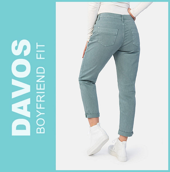 STOOKER DAVOS | Green Frost Wash | Stretch Jeans | Boyfriend Slim Fit | DAMEN