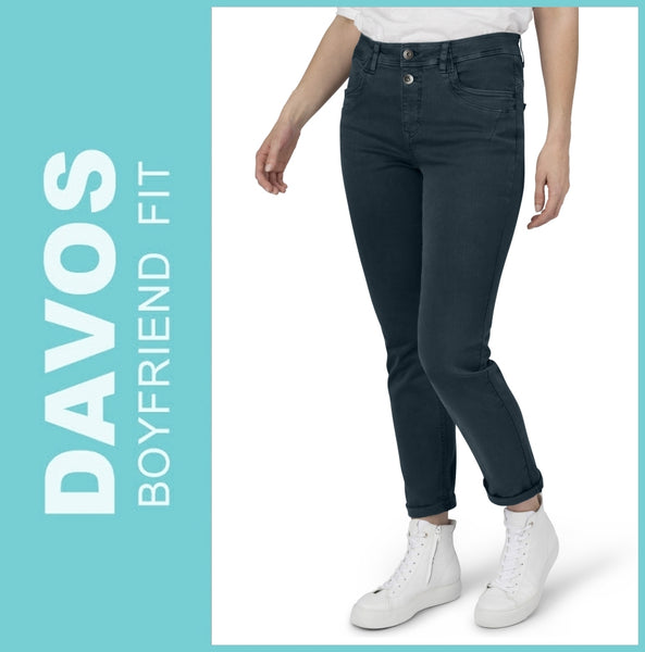STOOKER DAVOS | Green Hunter | Stretch Jeans | Boyfriend Slim Fit | DAMEN | Frontansicht