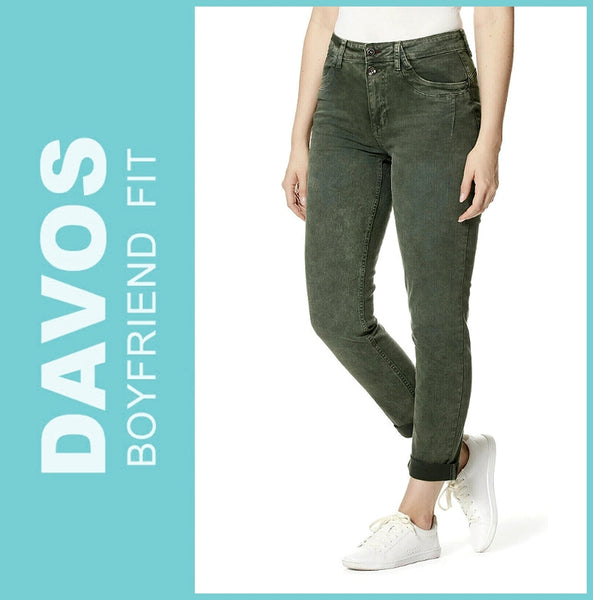 STOOKER DAVOS | Green Wash | Stretch Jeans | Boyfriend Slim Fit | DAMEN