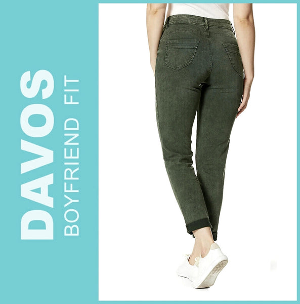 STOOKER DAVOS | Green Wash | Stretch Jeans | Boyfriend Slim Fit | DAMEN